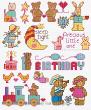 <b>Motifs for Little ones</b><br>cross stitch pattern<br>by <b>Lesley Teare Designs</b>
