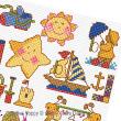 Lesley Teare Designs - Motifs for Tiny toddlers zoom 1 (cross stitch chart)