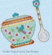 Lesley Teare Designs - Teatime Sampler zoom 1 (cross stitch chart)
