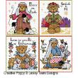 <b>Traditional Christmas teddy mini motifs</b><br>cross stitch pattern<br>by <b>Lesley Teare Designs</b>