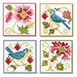 <b>William Morris style cards</b><br>cross stitch pattern<br>by <b>Lesley Teare Designs</b>