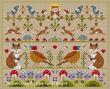 <b>Woodland Sampler</b><br>cross stitch pattern<br>by <b>Lesley Teare Designs</b>