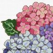 Lesley Teare Designs - Hydrangea Bouquet zoom 1 (cross stitch chart)