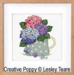 <b>Hydrangea Bouquet</b><br>cross stitch pattern<br>by <b>Lesley Teare Designs</b>