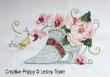 <b>18th century Lace shoe</b><br>cross stitch pattern<br>by <b>Lesley Teare Designs</b>