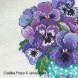 Lesley Teare Designs - Pansy Bouquet zoom 1 (cross stitch chart)