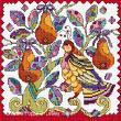 A Partridge in a Pear Tree - cross stitch pattern - by Lesley Teare Designs