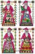 Lesley Teare Designs - Santa cards (cross stitch chart)