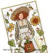 Lesley Teare Designs - Sunflower girl zoom 1 (cross stitch chart)