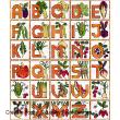 Lesley Teare Designs - Vegetable Alphabet (cross stitch chart)