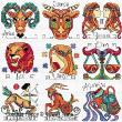 Lesley Teare Designs - Zodiac Signs (cross stitch chart)