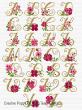 Lesley Teare Designs - Alphabet - Roses (cross stitch chart)