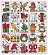 <b>25 Christmas Tag motifs</b><br>cross stitch pattern<br>by <b>Lesley Teare Designs</b>