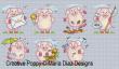 7 Little Pigs, designed by Maria Diaz - Cross stitch pattern chart