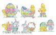 <b>Easter Chick & Bunny</b><br>cross stitch pattern<br>by <b>Maria Diaz</b>