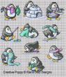 <b>Fun penguins</b><br>cross stitch pattern<br>by <b>Maria Diaz</b>