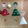 <b>Fun Christmas characters (set of 3 hanging ornaments)</b><br>cross stitch pattern<br>by <b>Marie-Anne Réthoret-Mélin</b>
