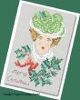 <b>Green Eyes - Greeting Card</b><br>cross stitch pattern<br>by <b>Monique Bonnin</b>