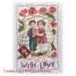 <b>With all my Heart (With Love)- Vintage Postcard / Greeting Card</b><br>cross stitch pattern<br>by <b>Monique Bonnin</b>