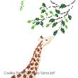 Perrette Samouiloff - Giraffe & Monkey zoom 1 (cross stitch chart)