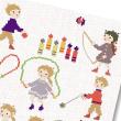 Perrette Samouiloff - Happy Childhood: Old fashioned games, zoom 1 (Cross stitch chart)