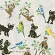 Perrette Samouiloff - Jungle Baby Animals - Mini motifs and Alphabet, zoom 1 (Cross stitch chart)