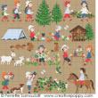 Happy Childhood- Mountain (large) - cross stitch pattern - by Perrette Samouiloff