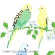 Perrette Samouiloff - Parakeets zoom 1 (cross stitch chart)
