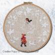 <b>Red Robin and Snow Wreath</b><br>cross stitch pattern<br>by <b>Perrette Samouiloff</b>