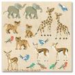<b>Savannah Baby Animals - Mini motifs and Alphabet</b><br>cross stitch pattern<br>by <b>Perrette Samouiloff</b>