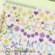 Riverdrift House - Spring Flowers Sampler zoom 1 (cross stitch chart)