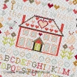 Riverdrift House - Home is where the Heart is zoom 1 (cross stitch chart)