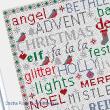 Riverdrift House - Birds&Words - Christmas zoom 1 (cross stitch chart)