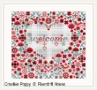Riverdrift House - Welcome Poppy Heart (cross stitch chart)