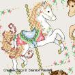 Shannon Christine Designs - Carousel Horses zoom 1 (cross stitch chart)