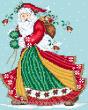 <b>Jolly Santa</b><br>cross stitch pattern<br>by <b>Shannon Christine Designs</b>
