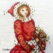 Shannon Christine Designs - Victorian Christmas lady zoom 1 (cross stitch chart)