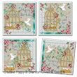 <b>Bird cage - Greeting cards</b><br>cross stitch pattern<br>by <b>Shannon Christine Designs</b>