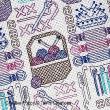 My sewing basket, blackwork pattern by Tams Creations, detail 1