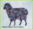 Tam's Creations - Sheep-in-patches (cross stitch pattern chart)