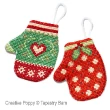 Tapestry Barn - Christmas Mitten decorations zoom 1 (cross stitch chart)