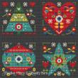 <b>Festive Folk Art Ornaments</b><br>cross stitch pattern<br>by <b>Tapestry Barn</b>