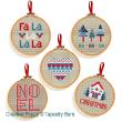 <b>Scandi Hoops Mini Ornaments</b><br>cross stitch pattern<br>by <b>Tapestry Barn</b>