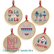 Tapestry Barn - Scandi Hoops Mini Ornaments (cross stitch chart)