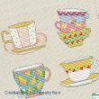 Tapestry Barn - Time for Tea - 8 Teacup motifs, zoom 1 (Cross stitch chart)
