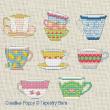 Tapestry Barn - Time for Tea - 8 Teacup motifs (Cross stitch chart)