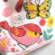 Tiny Modernist - Butterfly Biscornu zoom 1 (cross stitch chart)
