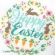 Tiny Modernist - Easter Wreath zoom 1 (cross stitch chart)