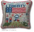 <b>Liberty Pillow</b><br>cross stitch pattern<br>by <b>Tiny Modernist</b>