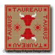 Agnès Delage-Calvet -  Signs of the Zodiac, Taurus -  counted cross stitch pattern chart (zoom1)